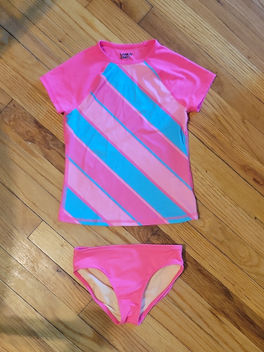 Lands' End Girls Two Piece Swimsuit, Size  S (6-7)